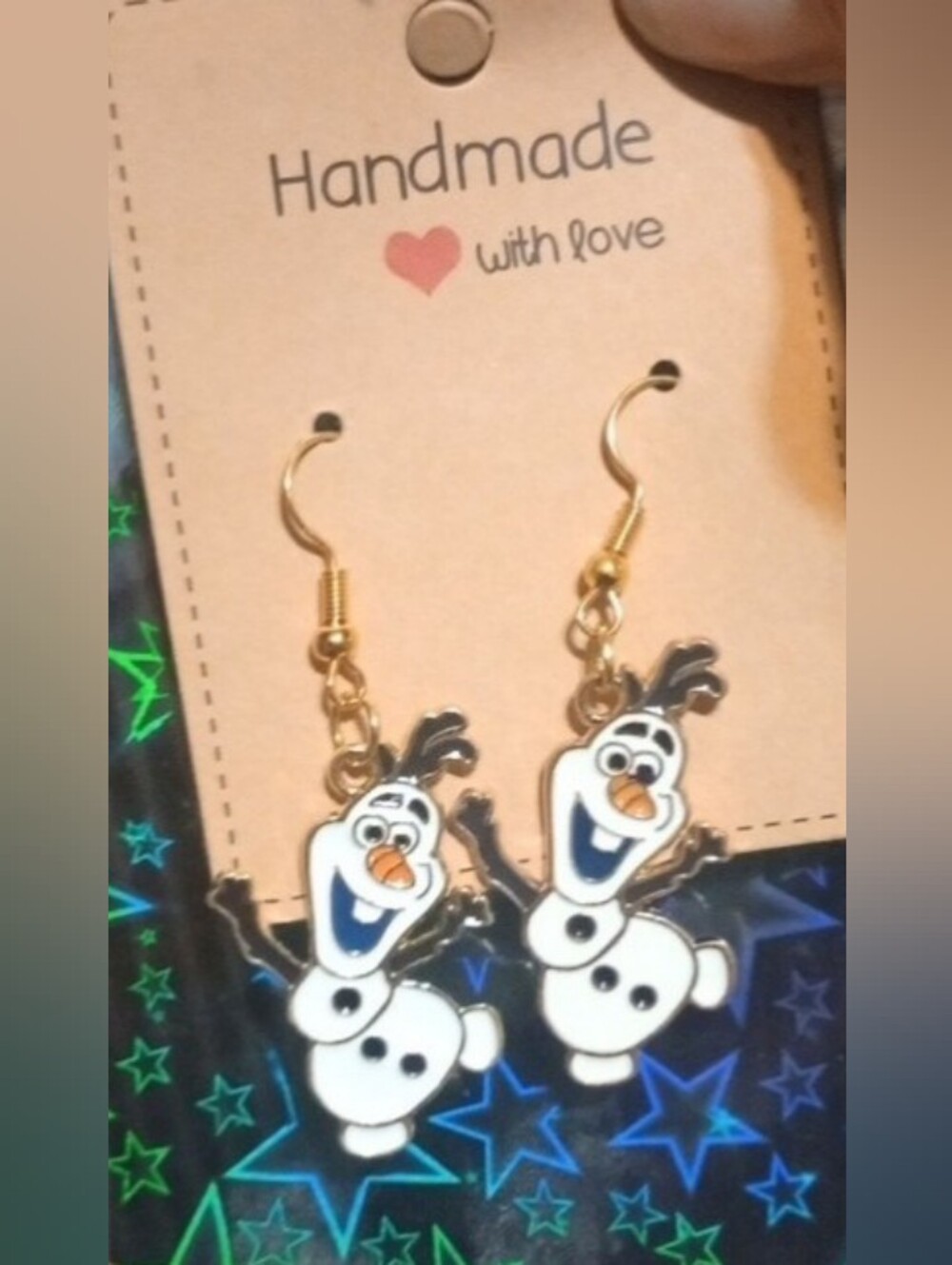$8 Each Or Bundle 5/$20 Me Box- Handmade White Olaf Inspired Snowman Earrings